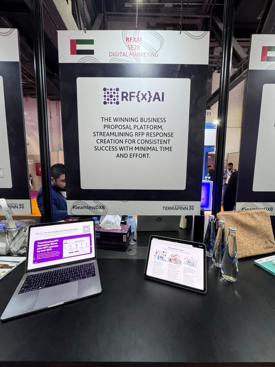 RFxAI booth showcase at Seamless Middle East Dubai 2024